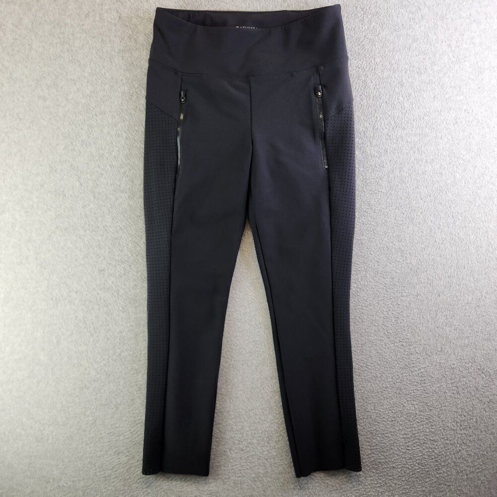 Athleta Pants Womens Small Black Stellar Crop Vented Perforated Side Panels